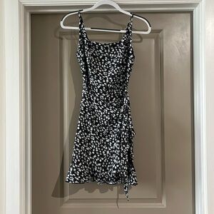 Navy and White Floral Dress